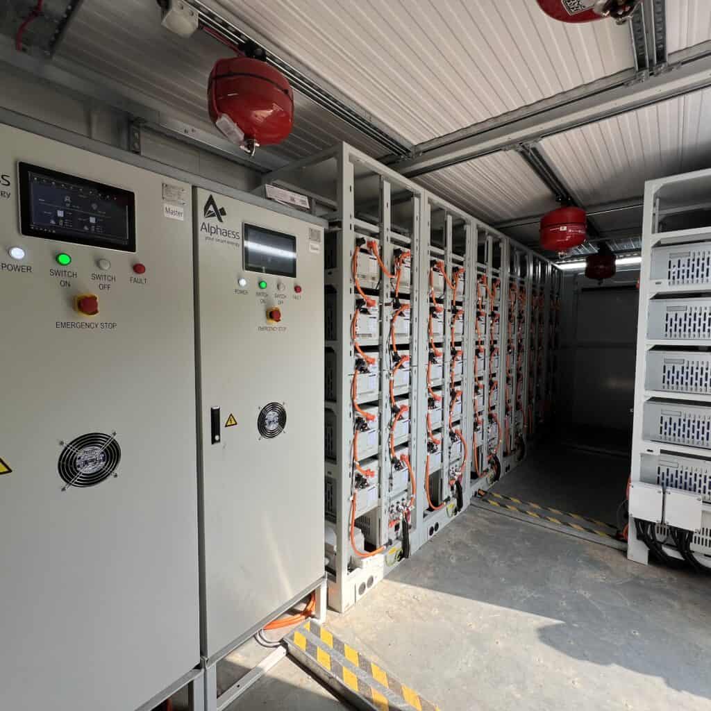 Webbs Garden Centre Containerised Battery System to pair with Ground Mount Solar System