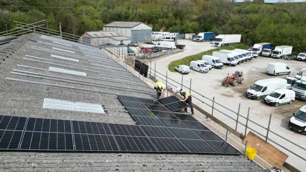 Installing the Solar Panels on the asbestos Roof
